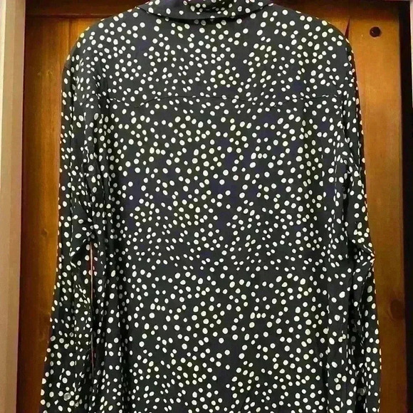 Free People X Sandrine Rose Navy Polka Dot Anchor Button Down -Small NWT - Picture 7 of 7